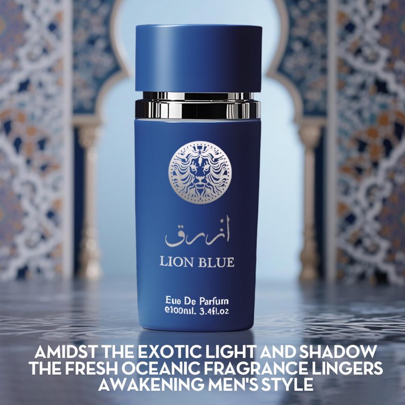 A CENTER Men's Cologne Gift Set 4 x 3.4 FL oz|Luxury perfume with Premium Presentation Box|Perfect Valentine's Day Gift for Him|Long Lasting Fragrance(AZADB&LionBlue&Black&SarahChoco)
