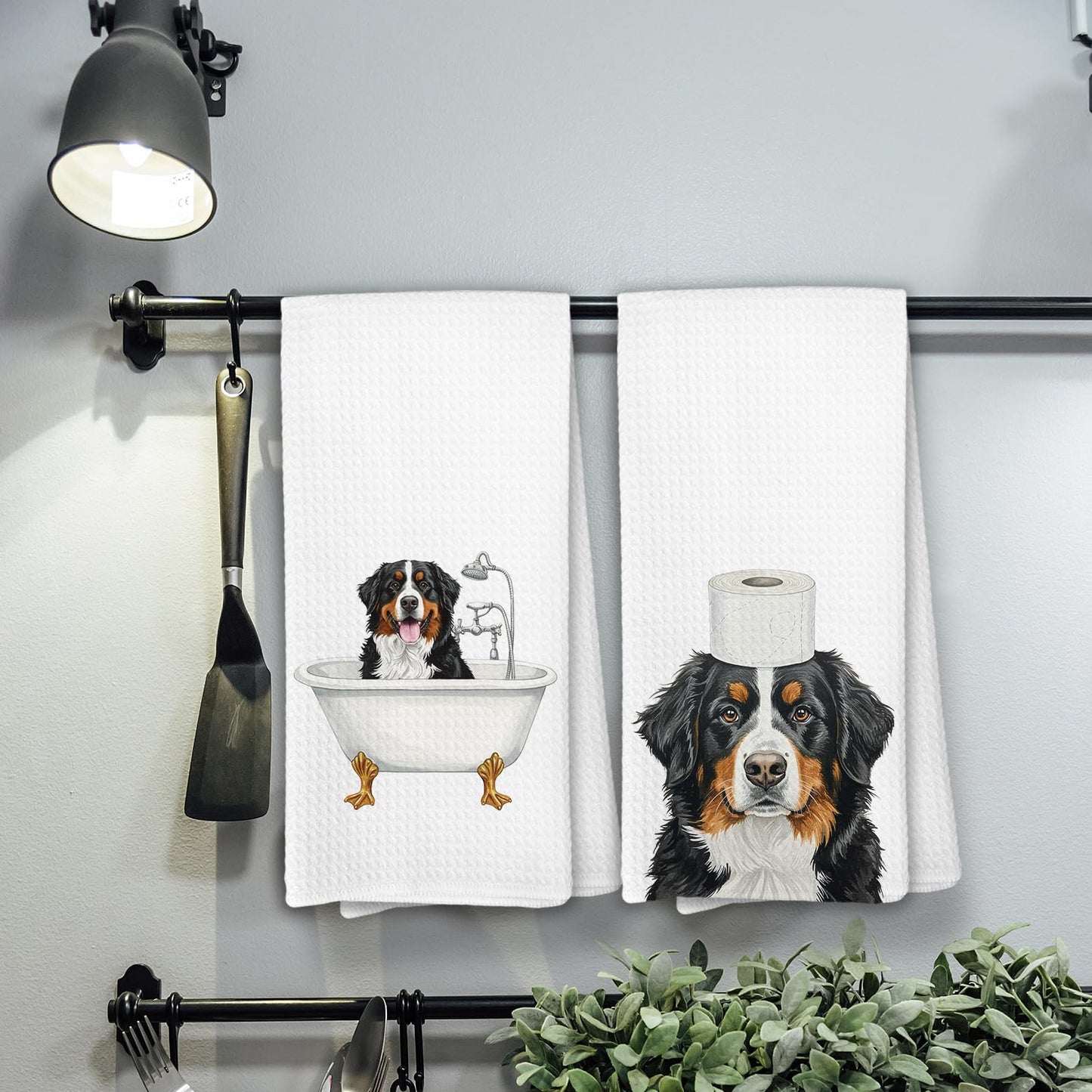 KTYHD Bernese Mountain Bathroom Decor Gifts Hand Towels, Bernese Mountain Dog Bathroom Hand Towels Decorative Set of 3, Dog Gifts for Women,Home & Kitchen