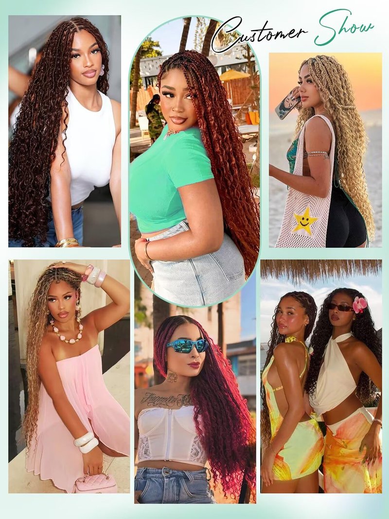 Skiennix Blonde Human Braiding Hair - 22 Inch Deep Water Wave Bulk Extensions | 160g Brazilian Virgin Curly Color 27 Honey Blonde