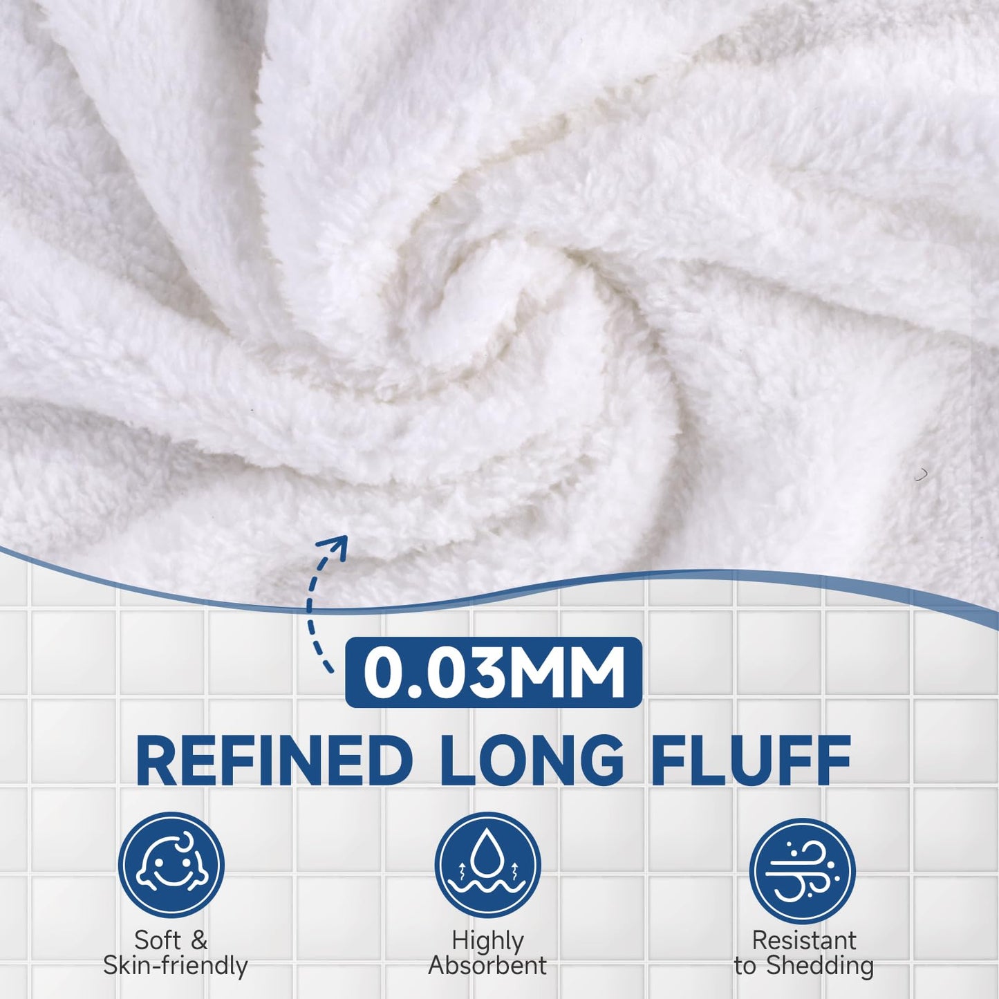 TEAWOO Coral Velvet White Washcloths 12 Pack, Highly Absorbent and Soft White Face Towels, Multi-Purpose Washcloths and Hand Towels for Bathroom, Hotel, Spa and Gym, 12 x 12 inches