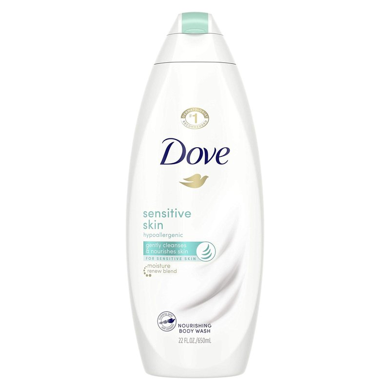Dove Hypoallergenic and Sulfate Free Body Wash Sensitive Skin Effectively Washes Away Bacteria While Nourishing Your Skin 22 oz