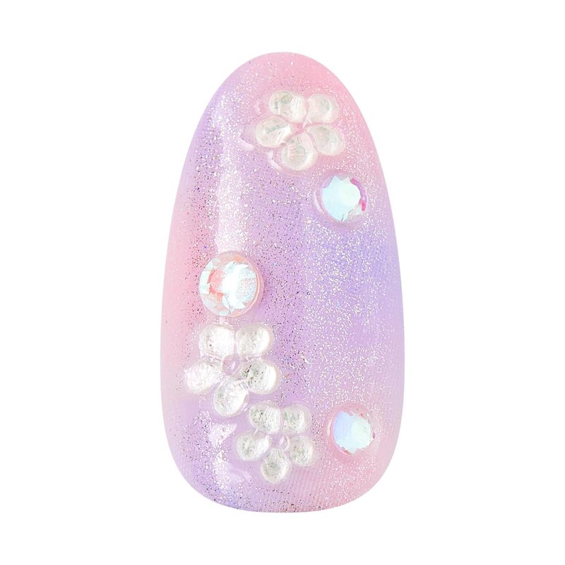 Kiss Impress No Glue Mani Press On Nails - 'Pick Me First' Pink Oval Design | Medium Size, 30 Nails Included
