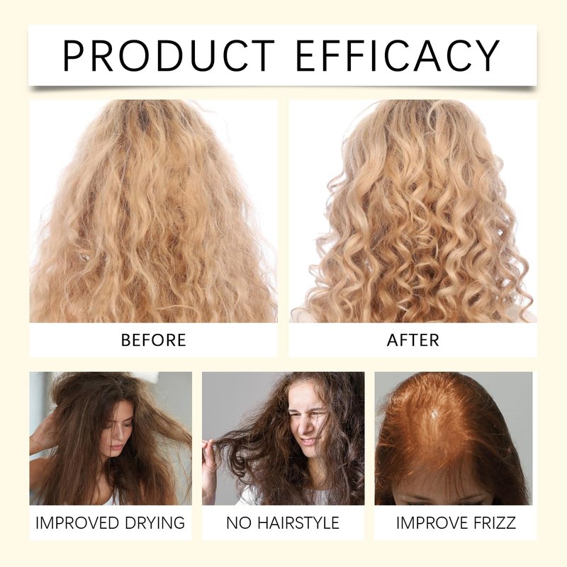 BlueBouff Air Dry Cream for Curly, Wavy Hair, Frizz Control Hair Care Product, Color-Safe, Sulfate-Free with Clean Hemisqualane, Silicone-Free, 4.97 fl oz
