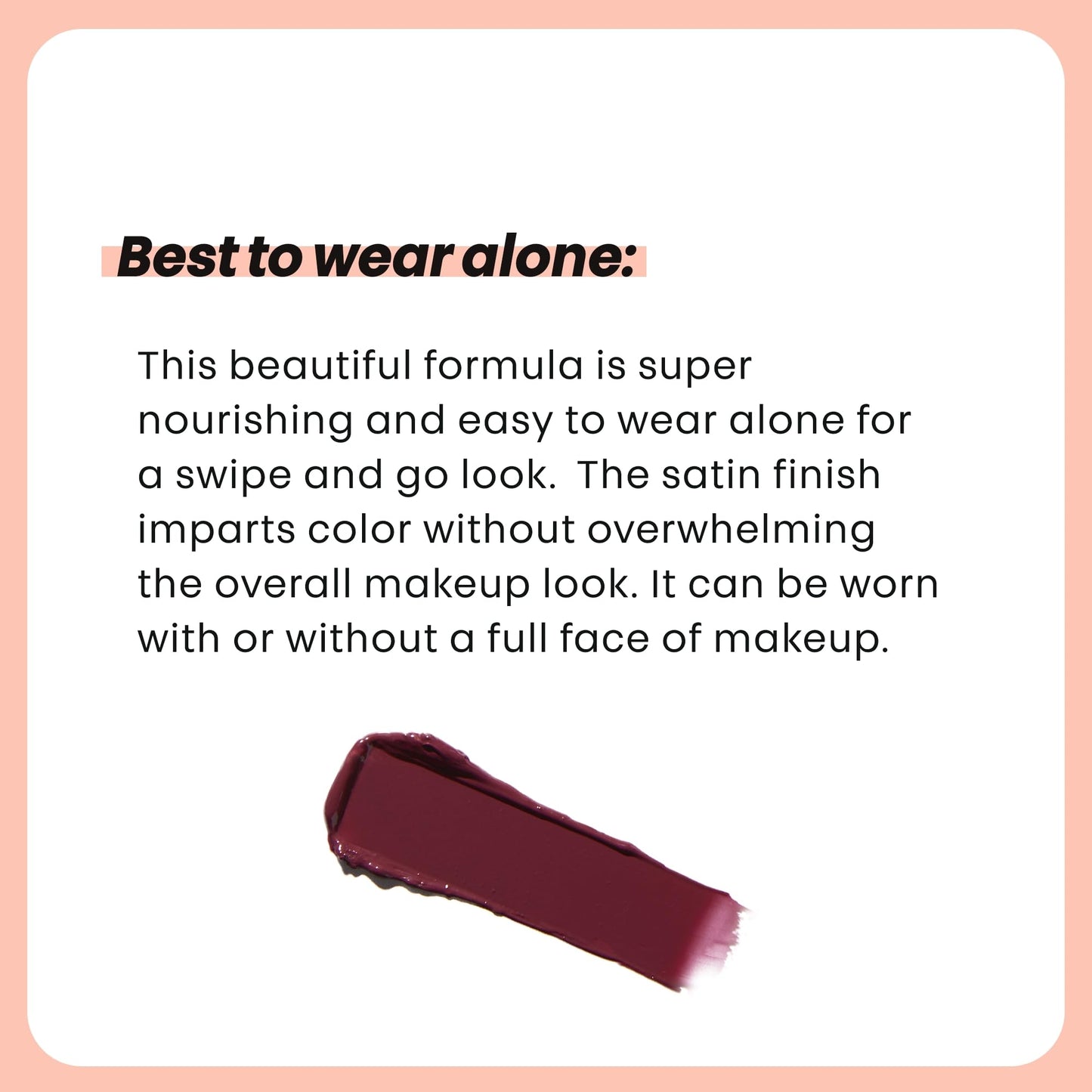 The Lip Bar Soft Kisses Nourishing Vegan Lipstick, with Moisturizing Mango Seed Butter, Satin Finish, Level Up - Berry