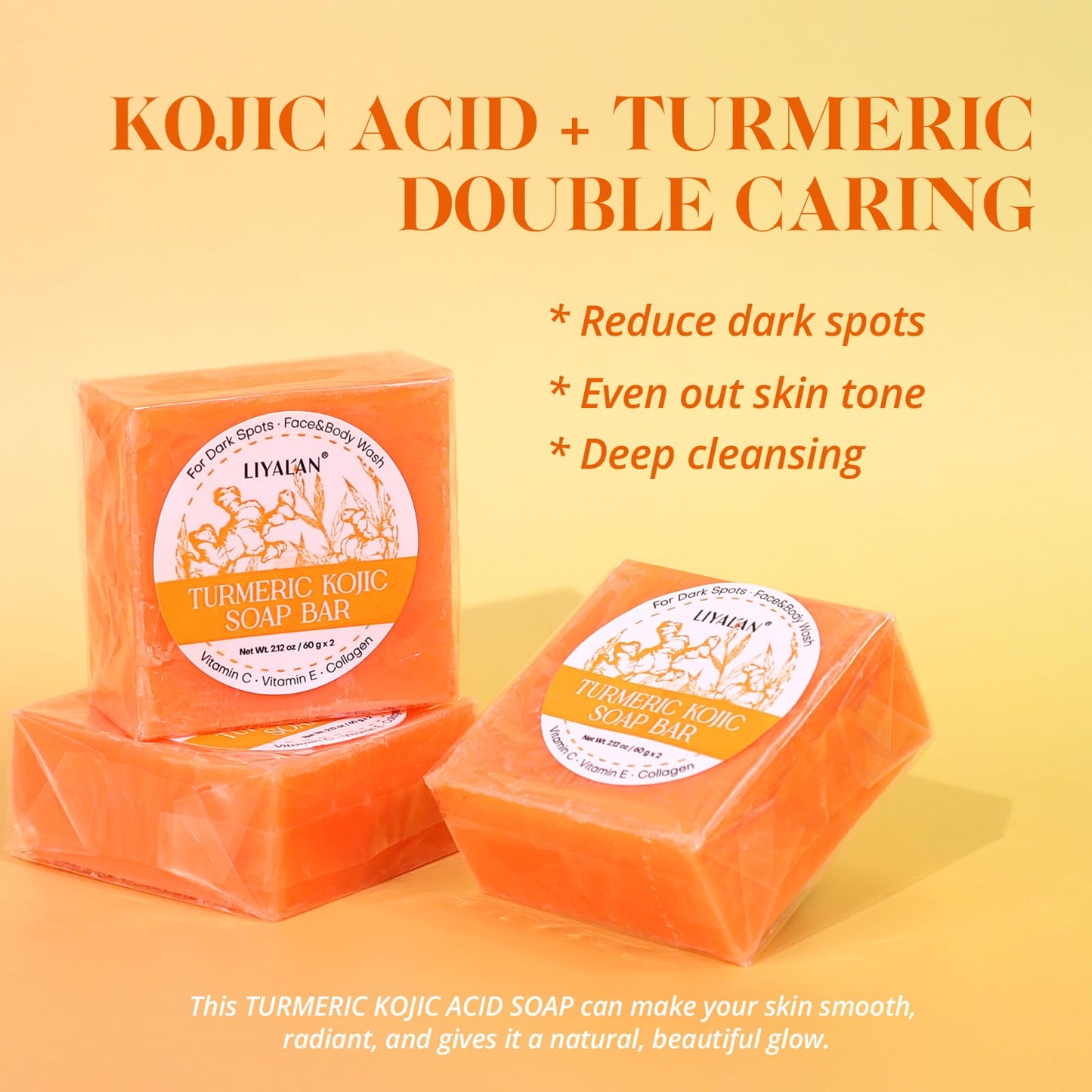 LIYALAN Turmeric Soap Bar