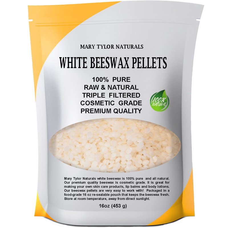 Beeswax Pellets - 100% Pure & Natural Cosmetic Grade | 1lb Triple Filtered for DIY Lip Balm & Body Creams