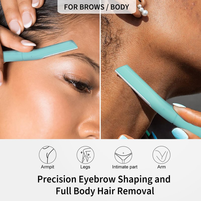 Skiennix Dermaplane Razor - Gentle Facial Exfoliation Tool for Smoother Skin | Teal Color
