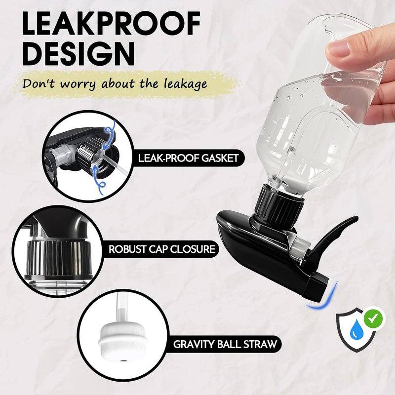 2 Packs Plastic Spray Bottles 360°Water Spray Bottle for Cleaning - 10 oz/300 ml Upside Down Spray Bottle Small Squirt Bottle with Adjustable Nozzle for Hair, Cooking, Plant, Pet (Clear + Green)