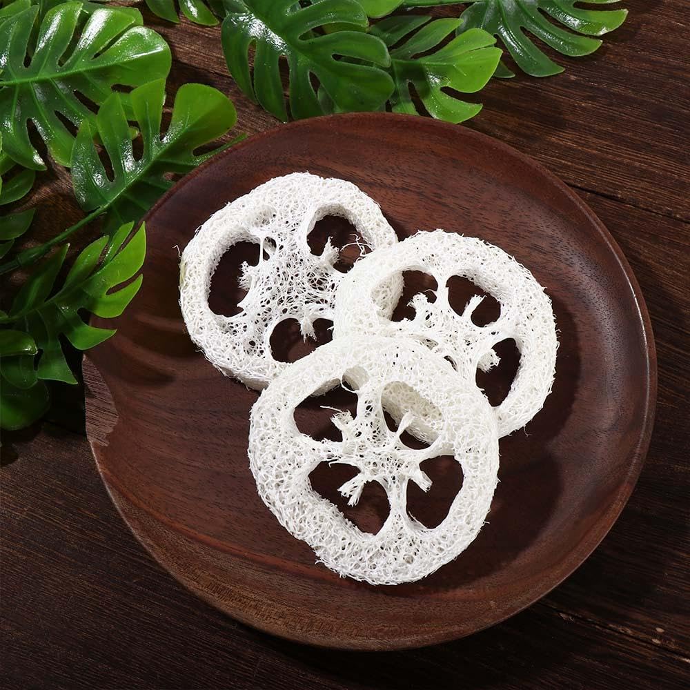 Leadigol 50 Pieces Loofah Sponge,2 inch, Small Natural Loofah Slices,Natural Loofah Sponges, Soap Making Tools,Loofah Sponge Scrubber,Soap Saver Pads Soap Holder