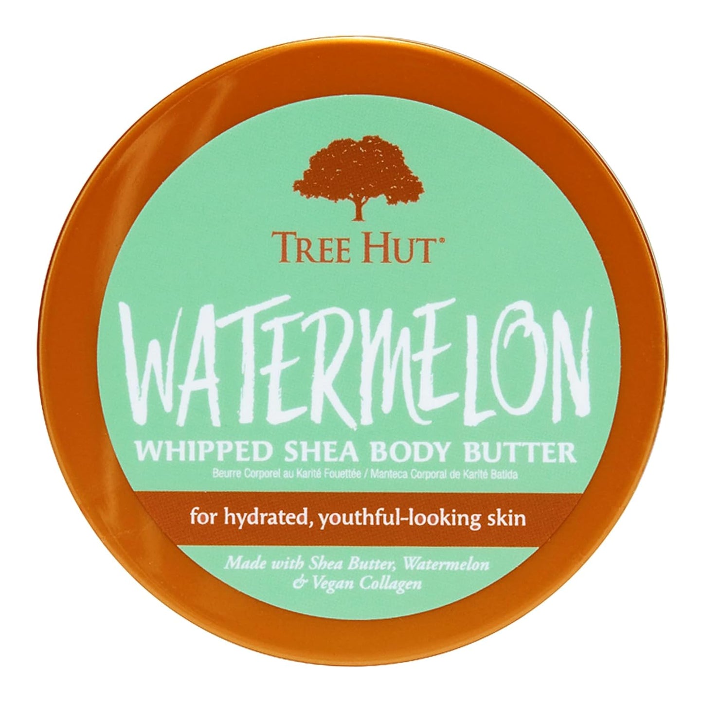Tree Hut Watermelon Whipped Shea Body Butter - Lightweight, Hydrating 8.4oz Moisturizer for Nourishing Skin