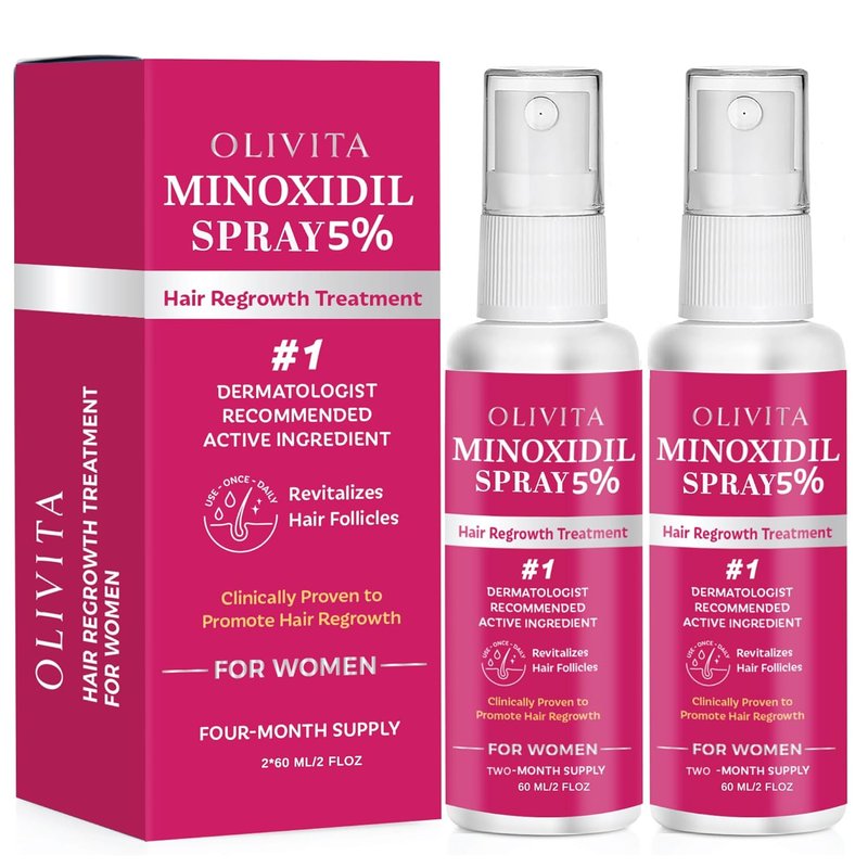 Regine Switzerland 5% Minoxidil Spray for Women | Extra Strength Hair Growth Treatment - Revitalize Follicles & Regrow Thicker Hair - 2 Pack