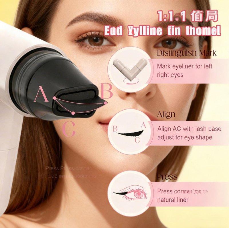 Liedrg 2-in-1 Winged Eyeliner Stamp & Gel Eyeliner Pencil, Waterproof Smudge-proof Long Lasting Cat Eye Tool for Beginners, Innovative Foldable Dual Ended Eye Liner Pen, Perfect Winged Flick, Black