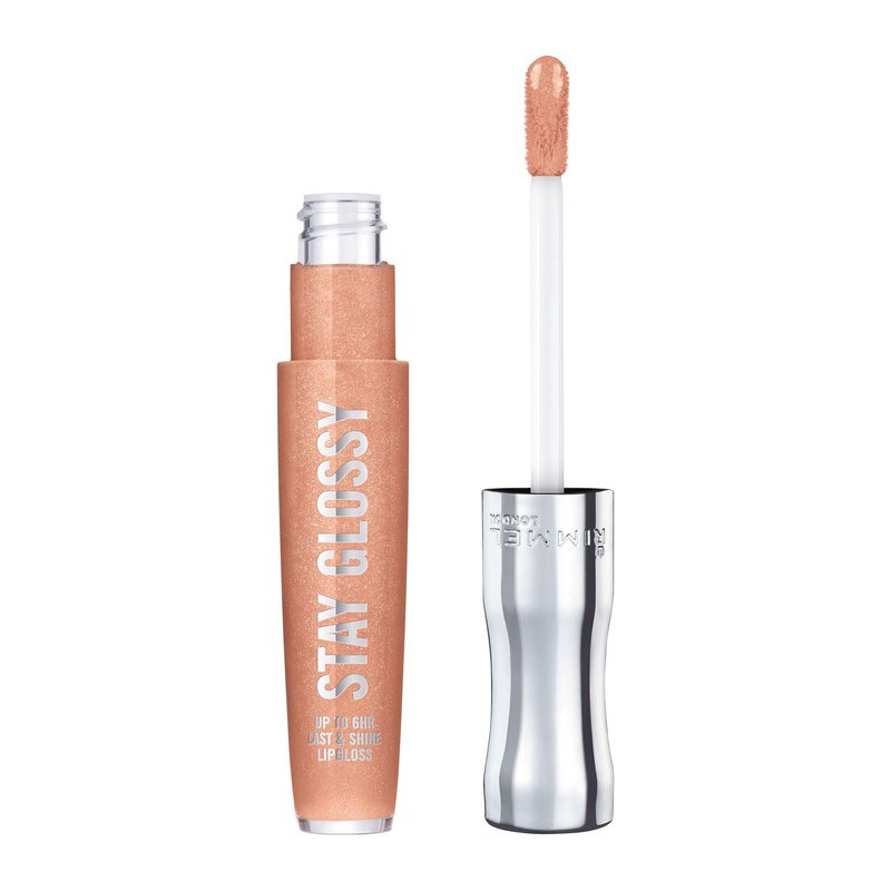 Rimmel Stay Glossy Lip Gloss - Non-Sticky and Lightweight Formula for Lip Color and Shine - 710 Honey, Honey, .18oz