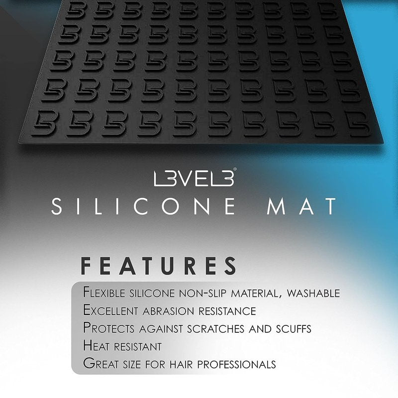 L3 Silicone Mat - Comfortable and Durable Non-Slip - Protects Against Scratches and Scuffs - Great for Barber and Hair Stylist Working Spaces (2 Pack)