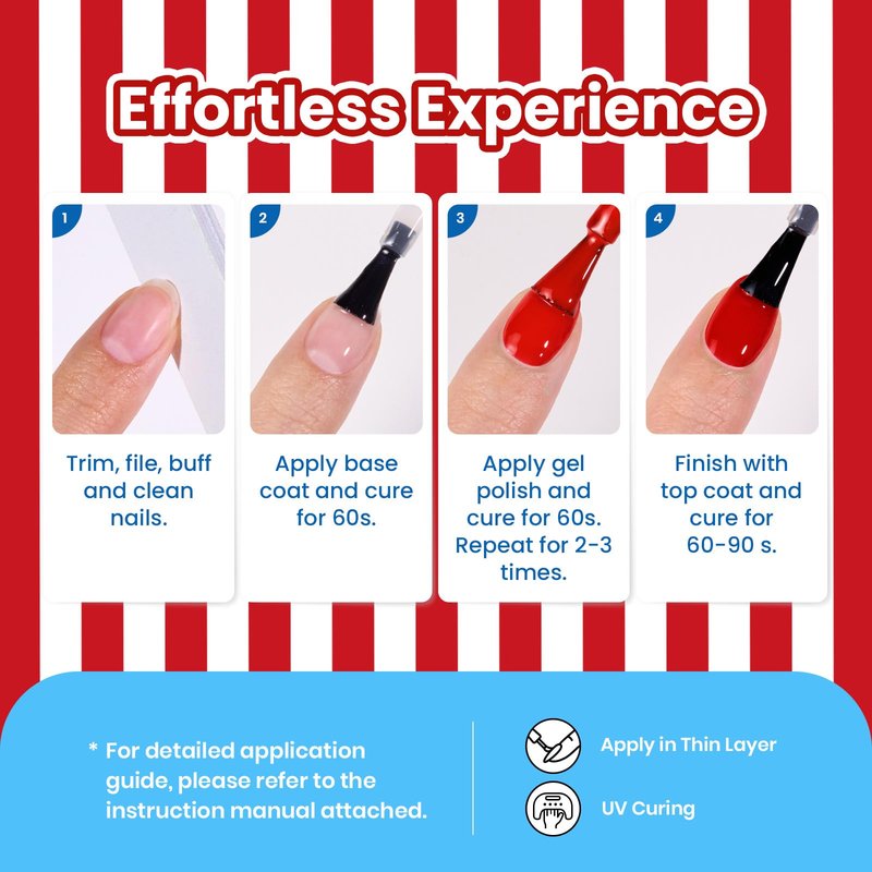 Beetles Red Gel Polish - Summer Voyage Summer Nails, Sunburn Red Gel Nail Polish, Same Color Same Bottle, Soak Off UV LED Lamp Neon Nails Art, Long-Lasting Manicure Salon DIY for Holiday