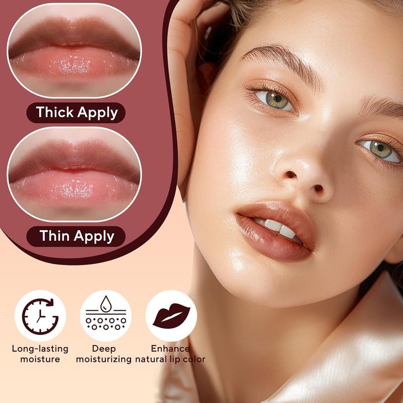 Honey Tinted Lip Balm - Sheer Lightweight Lip Stain for All Skin Tones | Natural Cherry Tint, 2-Pack (Black & Pink)