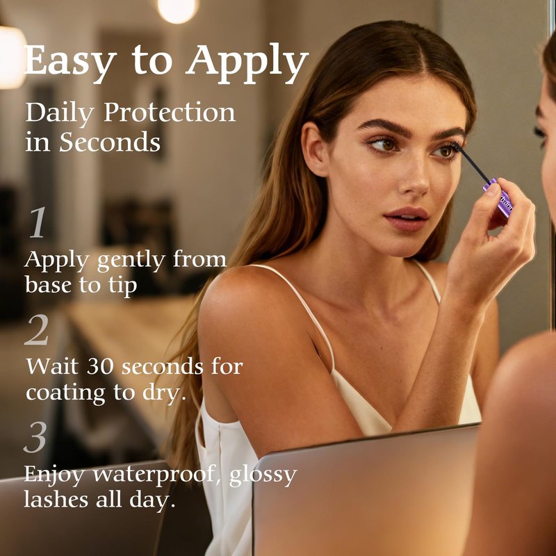 Lash Cluster Glue Bond and Seal 2-in-1 Eyelash Extension Adhesive, Waterproof Lash Glue for Cluster Lashes, Up to 72H Strong Hold, Easy Brush Applicator, Long-Lasting Natural Look