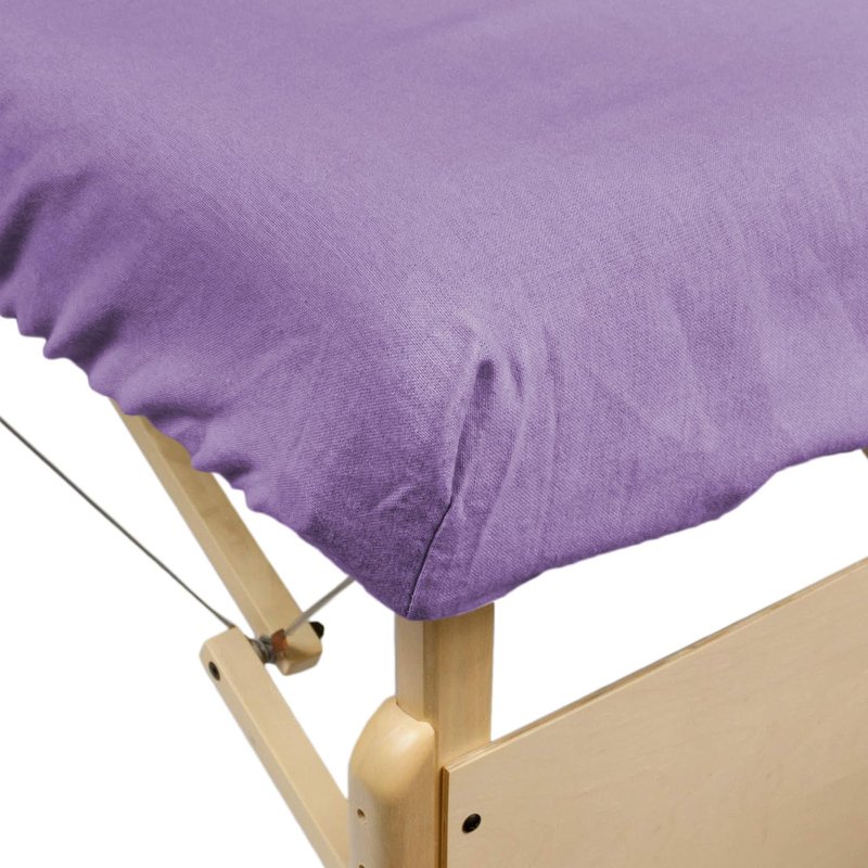 Body Linen Deluxe 3 Piece Flannel Sheet Set - Super Soft & Durable 100% Double-Brushed Cotton Flannel - Includes Flat Sheet, Fitted Sheet, and Fitted Face Cradle Cover - Dahlia Purple