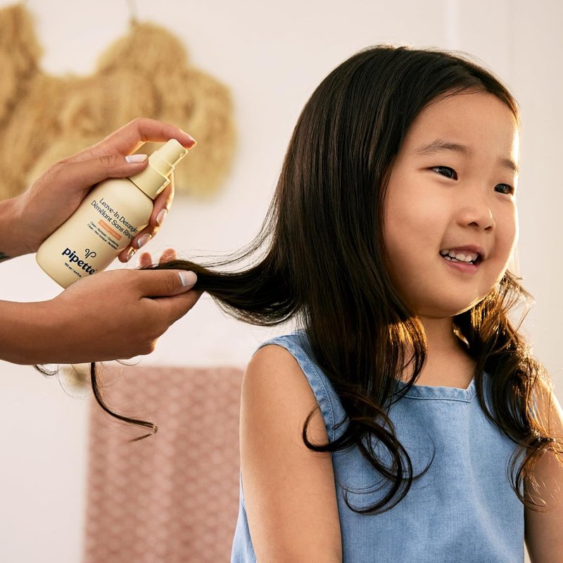 Pipette Leave-In Hair Detangler Spray for Kids - Silicone-Free, Moisturizing Formula | 4.4 Fl Oz, Orange & Vanilla Scent