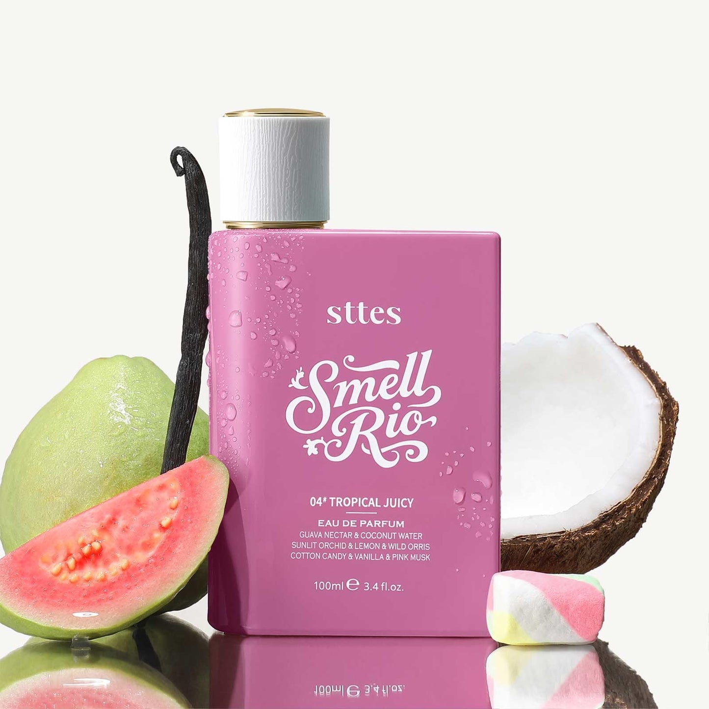 Sttes Smell Rio Perfume 04# (Tropical Juicy) – Perfume for Women – Long-Lasting Hair Guava, Orchid, Vanilla & Cotton Candy Notes – Fruity Scentual Fragrance Eau de Parfum 100ml (3.4 fl oz)