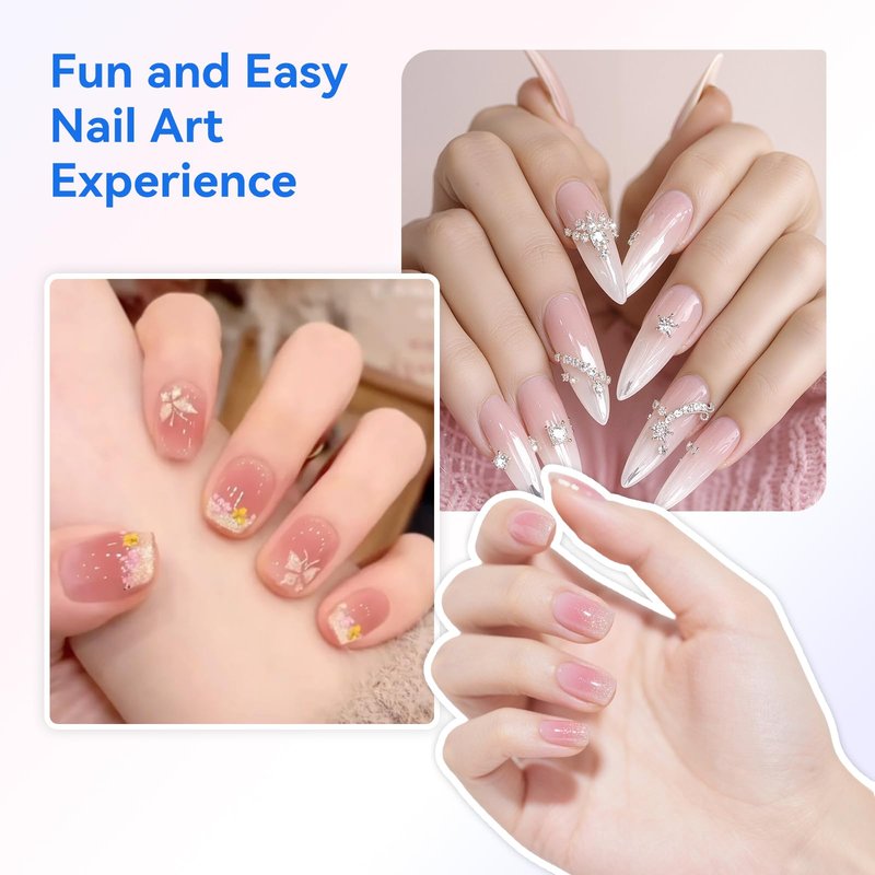 Makartt Flash Cure Nail Lamp, 222 mW/cm² Portable Cordless UV LED Nail Lamp for Rhinestone Glue, Poly Nail Gel & Nail Charms, Rechargeable Mini Nail Dryer with LCD Display, 2 Timers & Smart Sensor