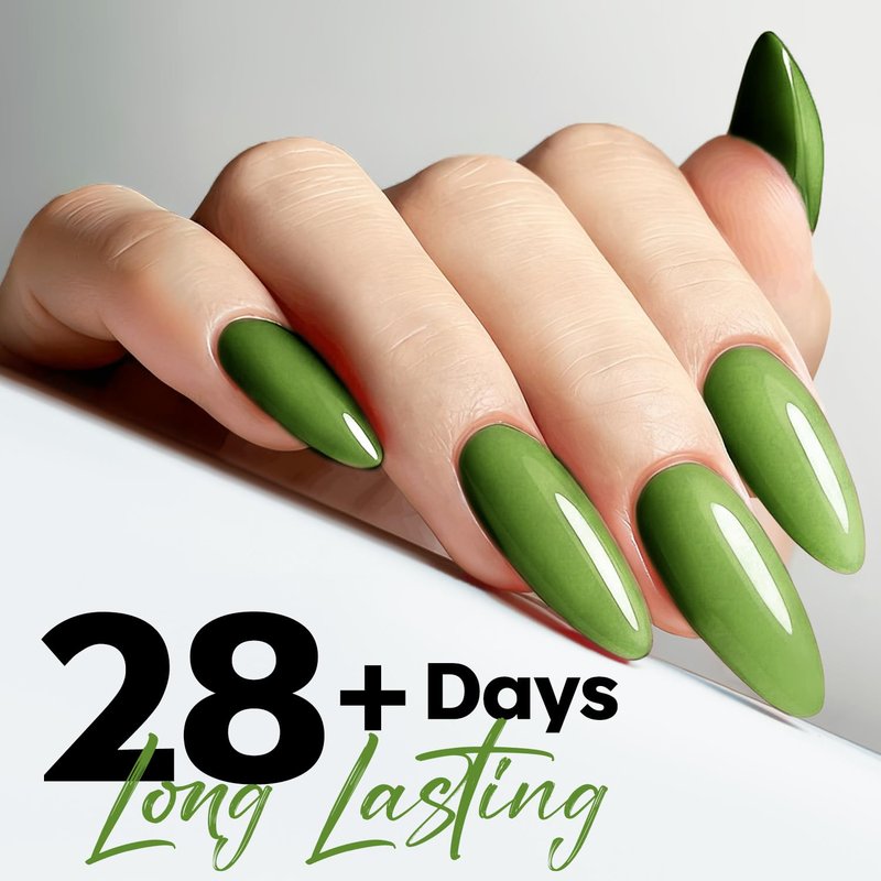 modelones Green Gel Polish Olive Green Gel Nail Polish Pistachio Nail Polish Spring Summer Soak Off LED Nail Art DIY Nail Manicure 15ML