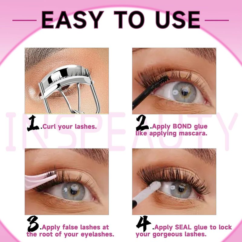 Lash Cluster Glue - 2-in-1 Bond and Seal for Eyelash Clusters | Waterproof, Strong Hold, 5ml + 5ml