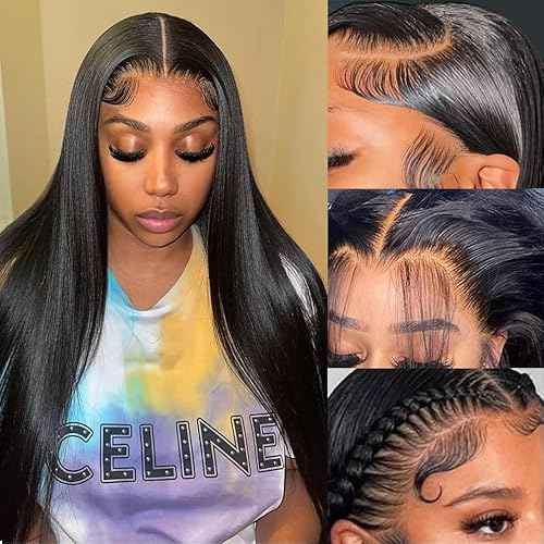 20 Inch 13x6 Lace Front Wigs Human Hair Pre Plucked 180 Density Straight HD Lace Front Wigs Human Hair 13x6 Lace Frontal Straight Human Hair Wigs for Women Glueless Wigs Human Hair