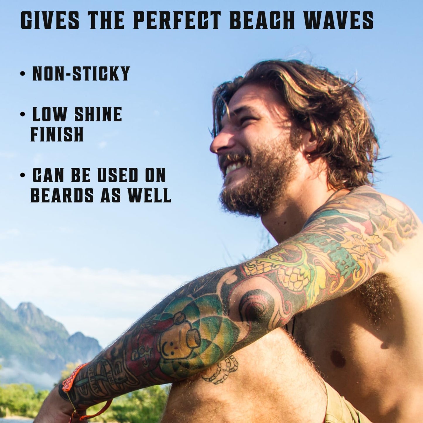 Viking Revolution Sea Salt Spray - Texturizing Hair Spray with Kelp & Aloe Vera - 8.8oz for Beachy Waves