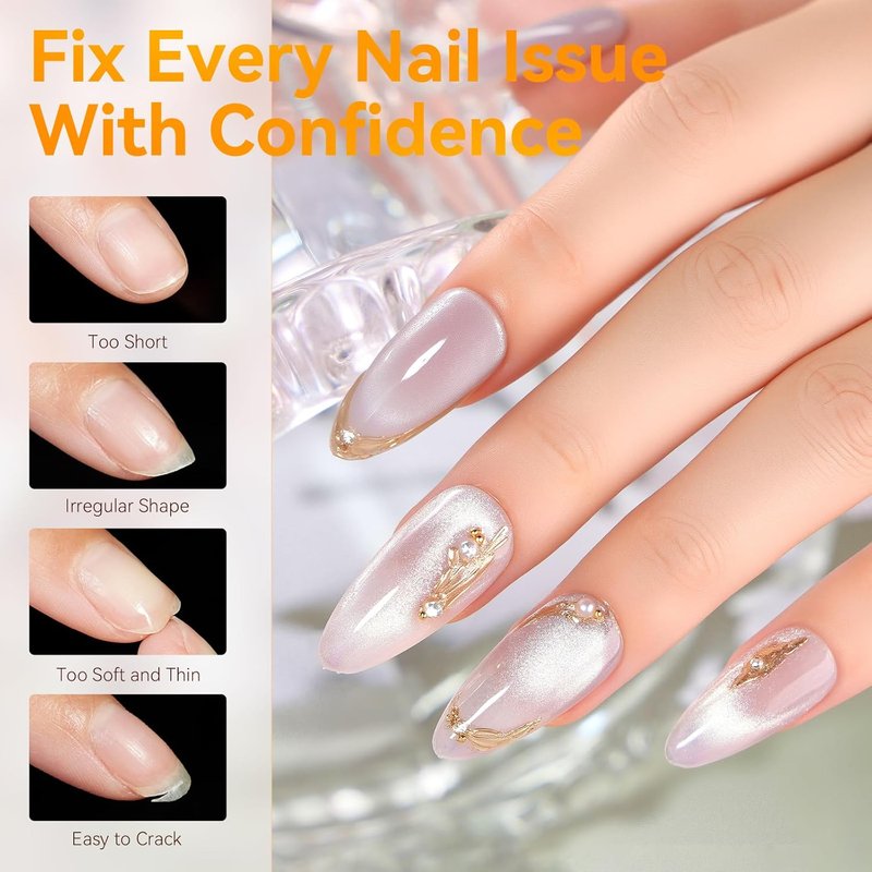 Makartt Almond Nail Tips - 510pcs Full Cover Medium Almond Fake Nails | 15 Sizes Soft Gel Half Matte for DIY Extensions