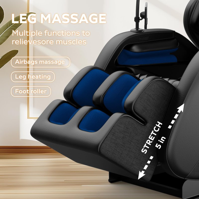 AYJOIR 2026 Massage Chair Full Body, Zero Gravity SL-Track Shiatsu Massage Recliner Chair with Body Scan, 6 Fix Point Rollers,Airbags,Deep Yoga Stretch, Heating Function, Black