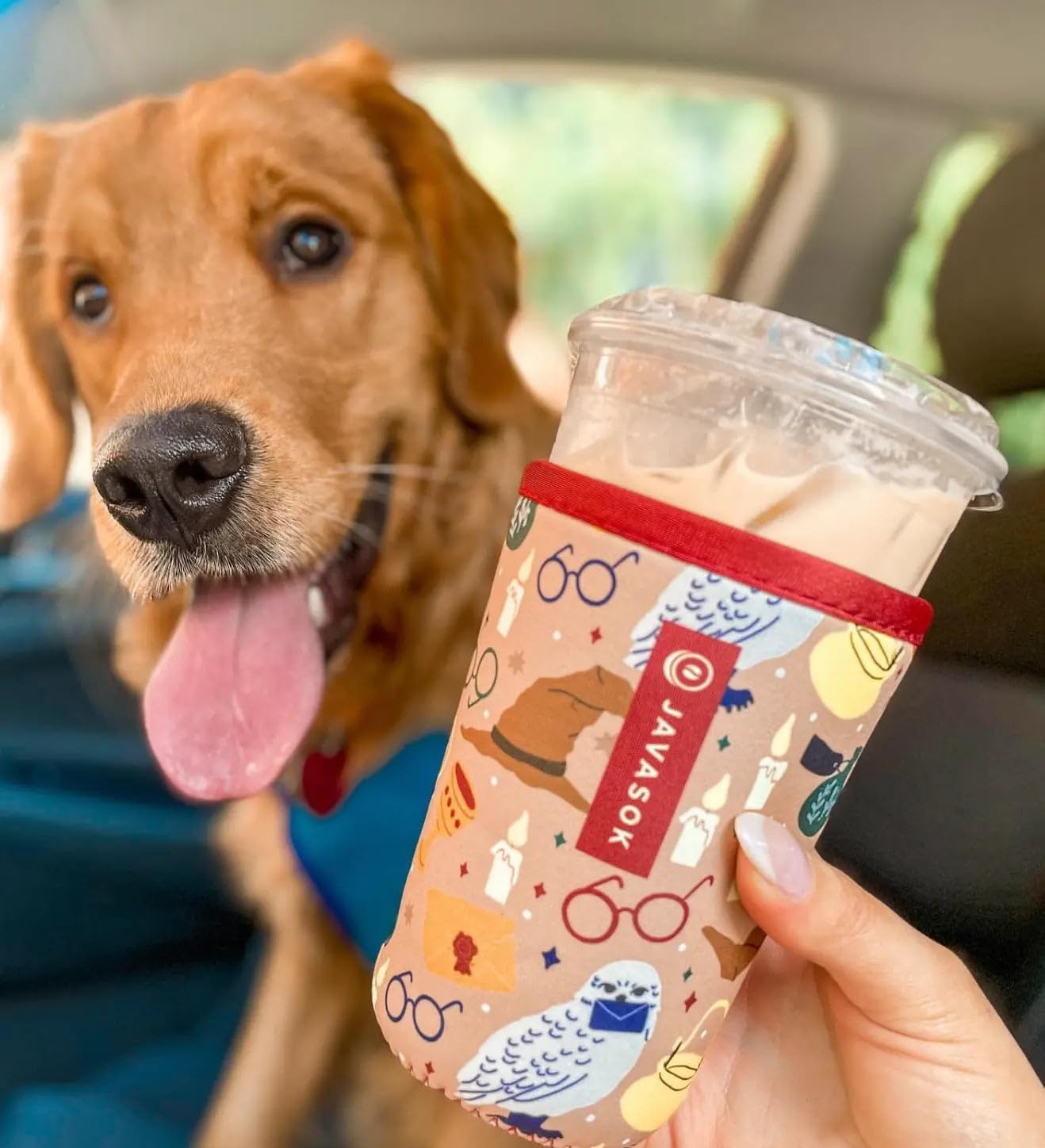 Sok It JavaSok Insulated Neoprene Cup Sleeve for Iced Coffee & Cold Soda - Horcrux, Medium (22-28oz)