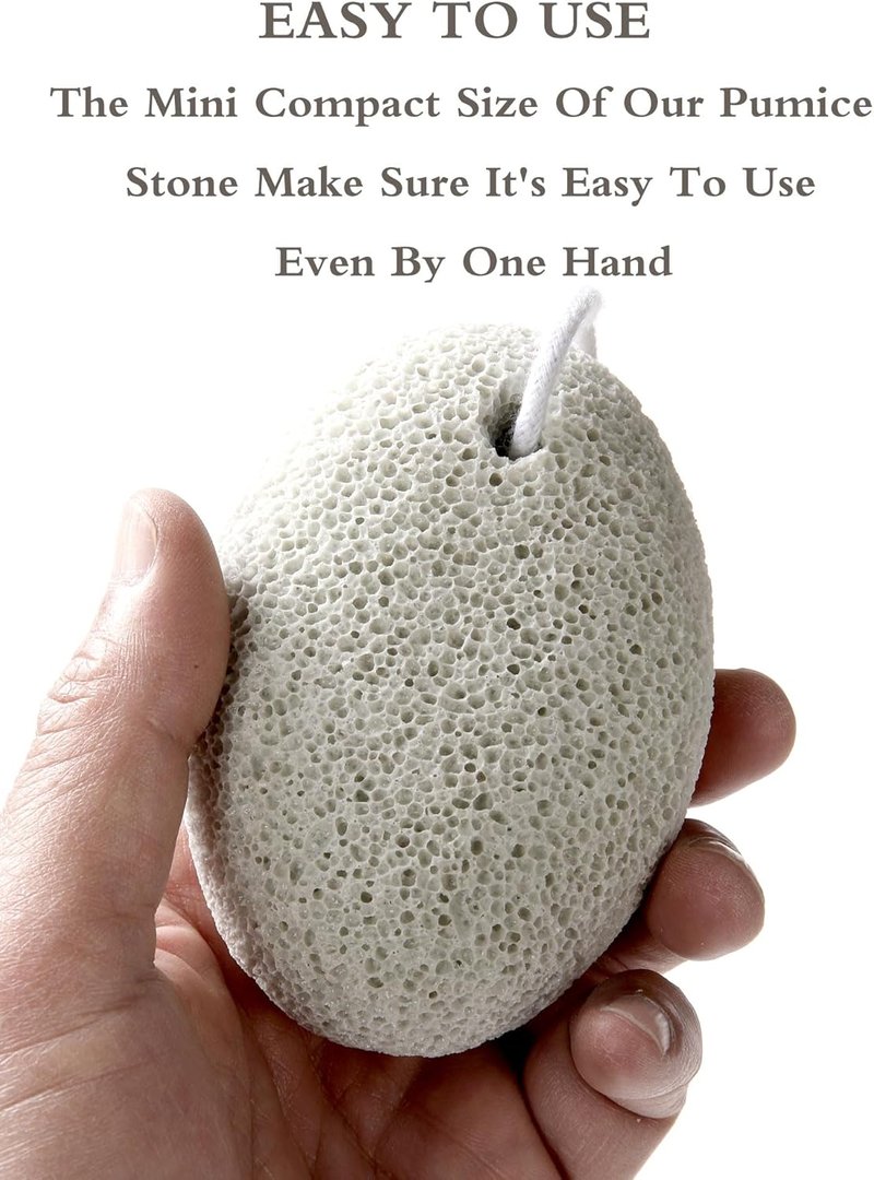 Natural Pumice Stone Set for Feet | Borogo Lava Callus Remover - Exfoliate Dead Skin, Heels & Elbows (2PCS)