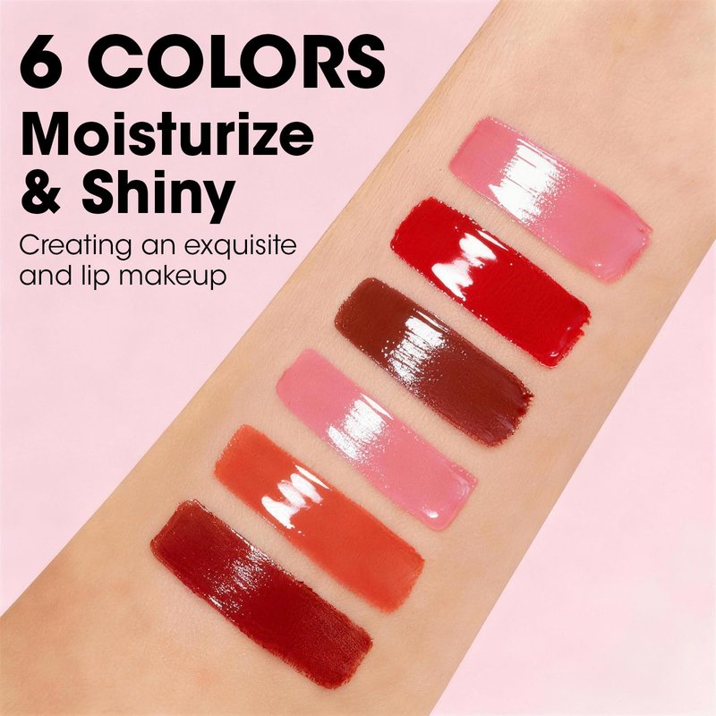 AZEN 60 Pack Lip Gloss Bulk Set, Shimmery Lip Gloss for Women and Girls With Rich Varied Colors, Mothers Day Gifts for Women
