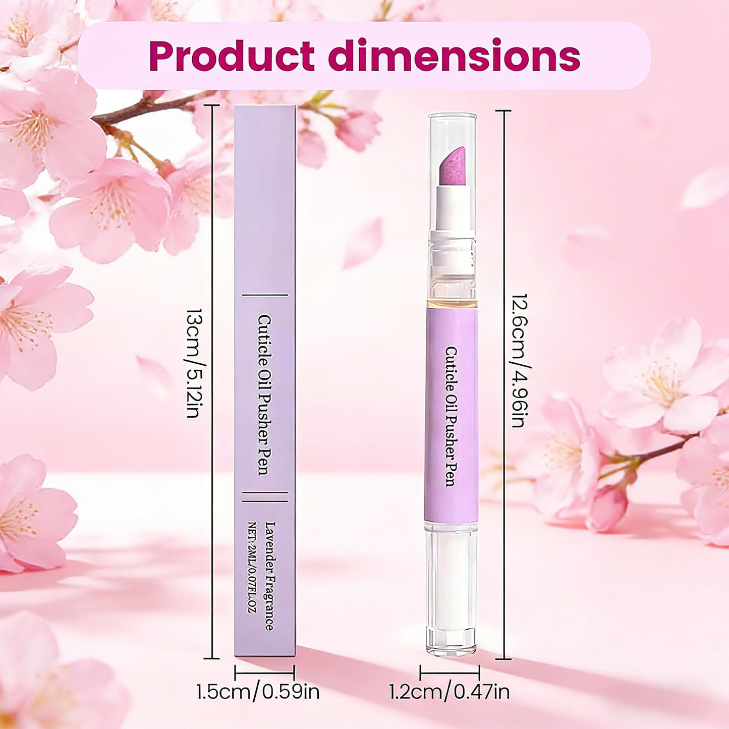Yiueoiar Cuticle Oil Pusher Pen (2 Pack) - Ceramic Cuticle Oil for Dry Nails & Cuticles, No Leak Travel Size Cuticle Pusher Pen, Moisturizing Nail Care Treatment for DIY Manicure & Salon Use