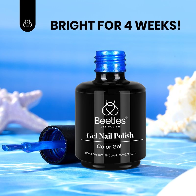 beetles Gel Polish Navy Blue Gel Nail Polish 0.51OZ Dark Blue Nail Art Manicure Salon DIY at Home UV LED Needed Gifts for Women Mystic Sea