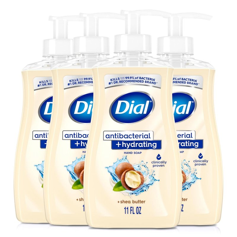 Dial Antibacterial Hand Soap - Hydrating Shea Butter Formula | 11oz (Pack of 4)