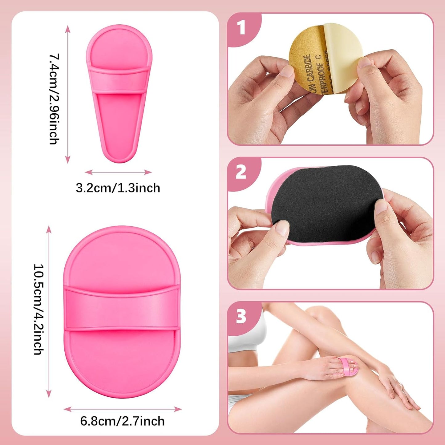 Smooth Away 102-Piece Exfoliation Kit | Gentle Hair Removal Pads for Women & Girls - 2 Sizes Available