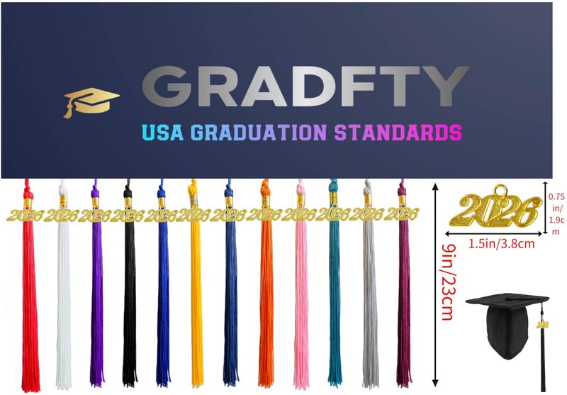 GRADFTY 2026 Tassel Graduation,Pink Tassel 2026 for Grad Cap and Graduation Ceremony Accessory Decoration