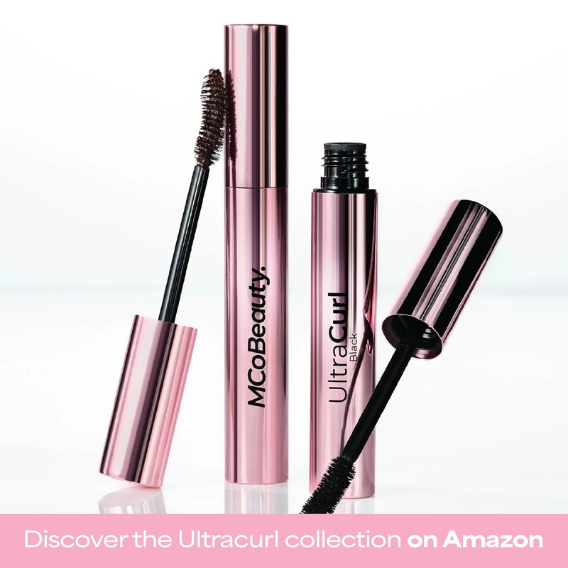 MCoBeauty UltraCurl Lifting Mascara - Black - Buildable Lengthening, Volume & Curl Lash Definition - Eye Makeup with Curved Brush - Vitamin E Jojoba Oil Conditioned Lashes - Vegan & Cruelty Free