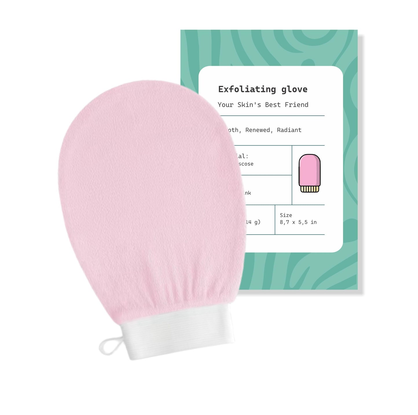 Exfoliating Bath Glove (1-Pack) - Turkish Hammam & Moroccan Body Scrub Mitt - Deep Skin Exfoliator for Glow & Softness - Premium Viscose Kessa Mitt for Shower, Spa, Sauna & Detox