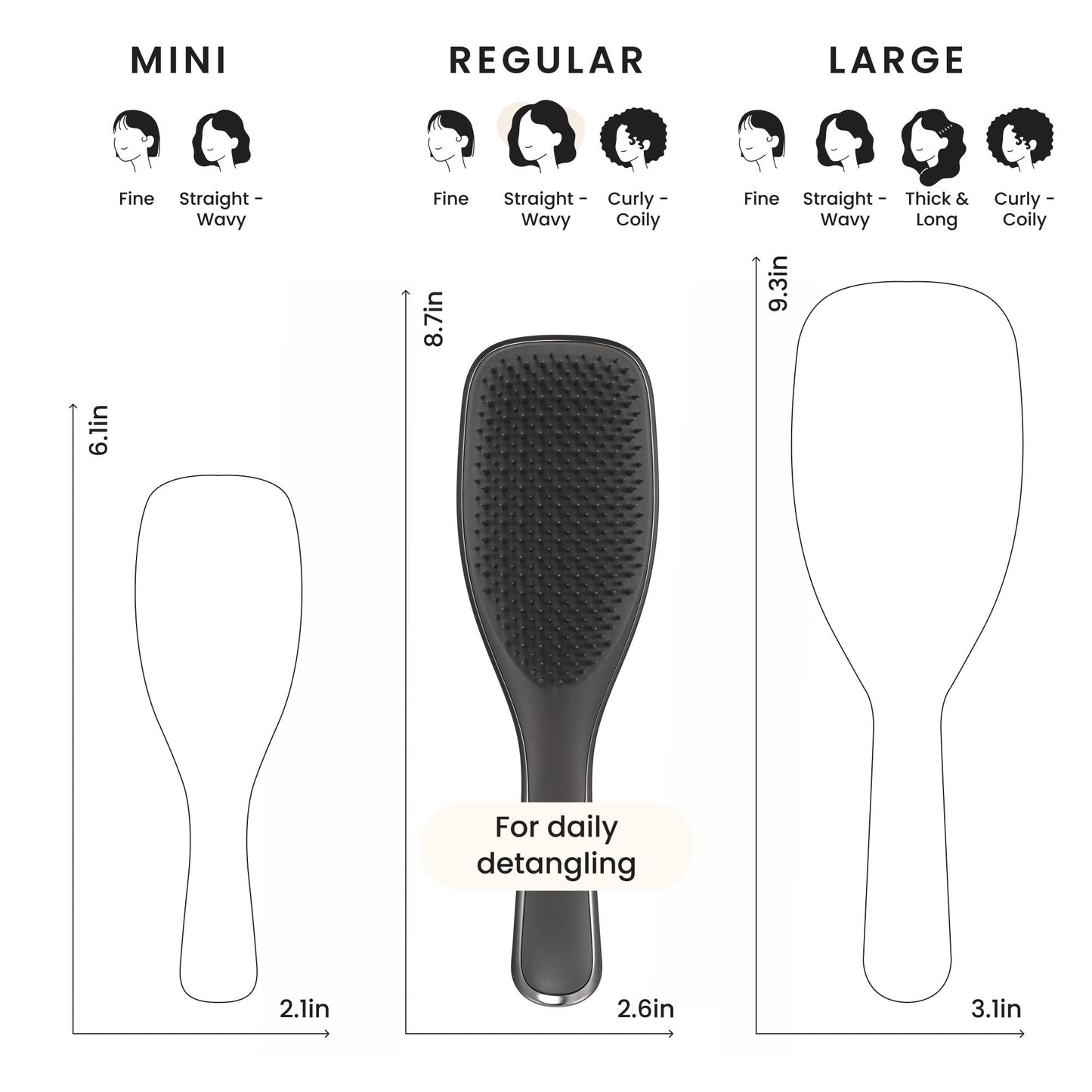 Tangle Teezer Chrome Ultimate Detangler Brush for Wet & Dry Hair, Eliminates Knots & Reduces Breakage for Straight to Curly Hair Types, Gunmetal Silver