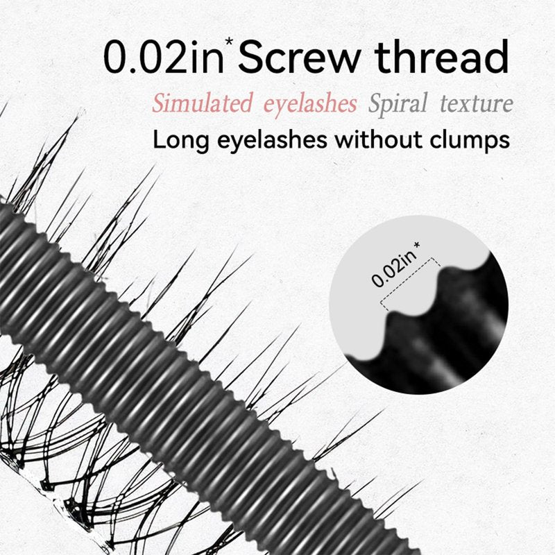 Iron Wand Mascara - Waterproof Tubular Eyelash Primer for Long Curling | Black, Brushless Formula
