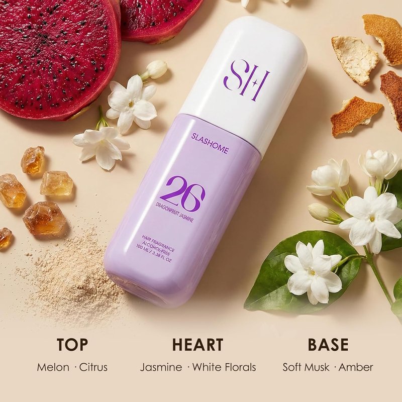 Hair Perfume for Women – Dragonfruit Jasmine, Alcohol-Free Soft & Moisturizing Hair & Body Mist, Long-Lasting Clean Fragrance for Hair, Wigs & Fabric, Mother’s Day & Birthday Gift, 100ml / 3.38 fl oz