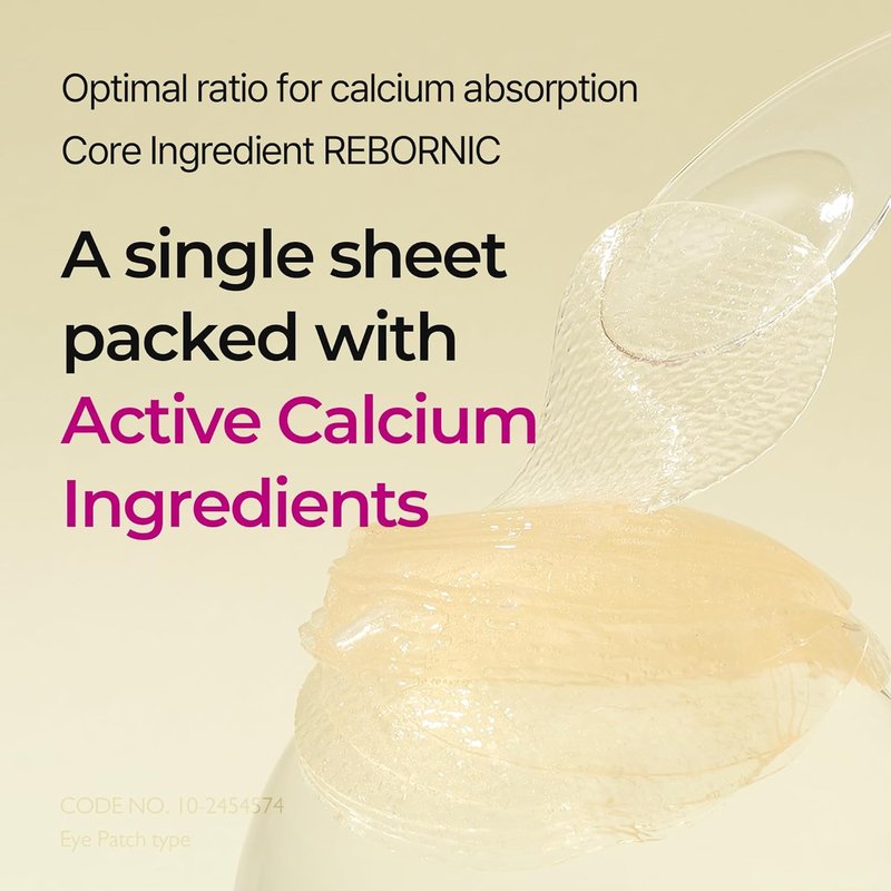Dr. Melaxin Calcium Volume Eye Patch - Revitalize Sagging Under Eyes & Reduce Dark Circles | 60 Patches