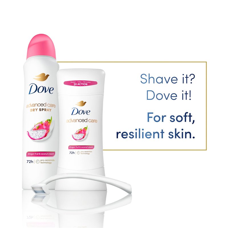 Dove Advanced Care Antiperspirant Deodorant Spray for Women 3 Pack Dragon Fruit & Coconut Cream 72 hour sweat and odor protection 3.8oz