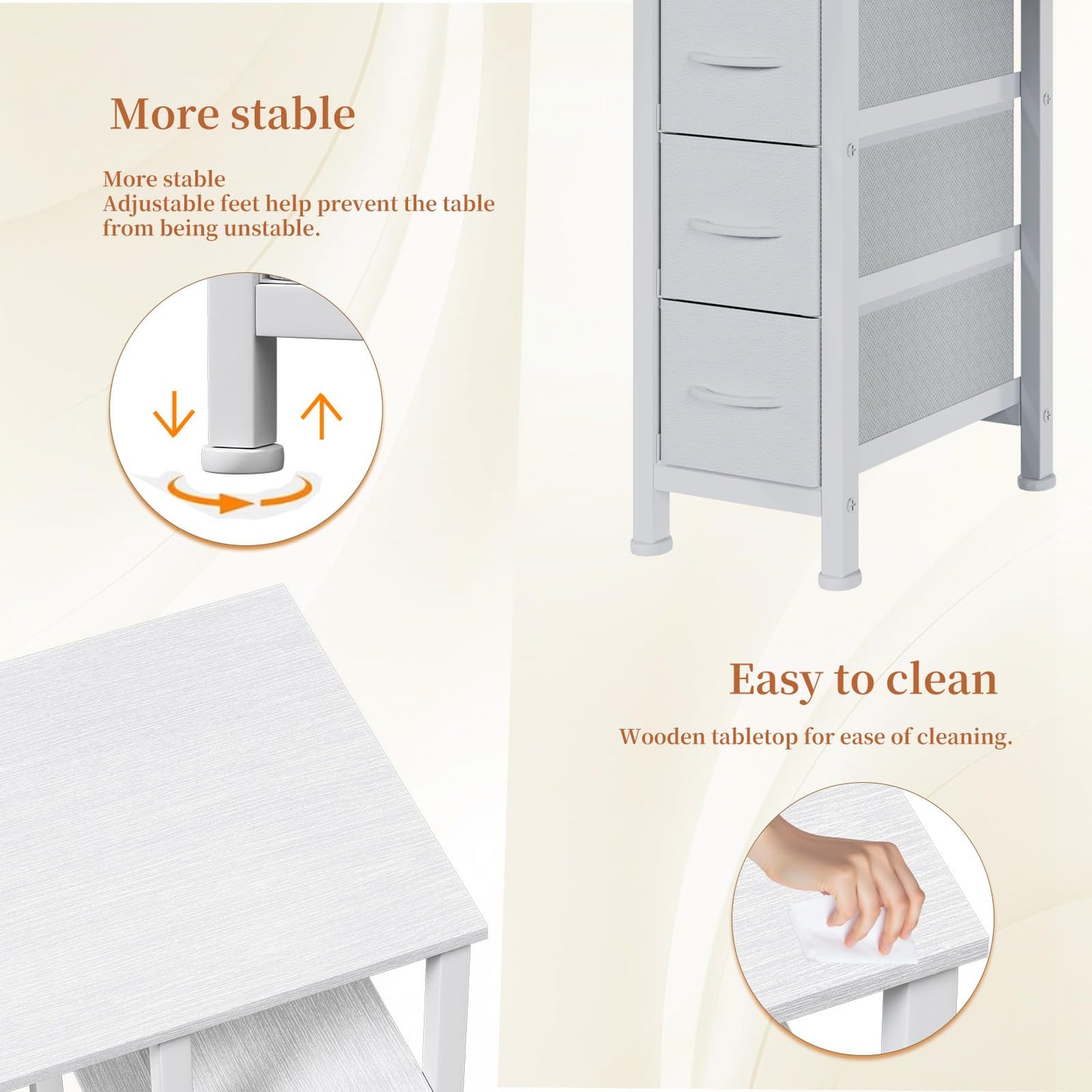 WODRAWER Manicure Table Nail Desk for Nail Tech, Nail Beauty Table w/Electric Dust Collector & 6 Storage Drawers & Open Shelves for Home, Workshop, Makeup Beauty Salon Workstation (White)