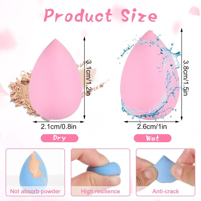 40Pcs Mini Makeup Sponge Multi Colored Beauty Sponges Professional Foundation Sponge Super Soft Facial Makeup Tools for Foundation, Powder, Liquid