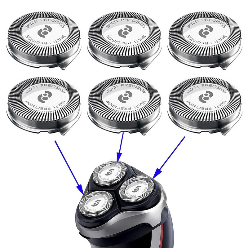 New Upgrade HQ8 Replacement Heads Compatible With Philips Norelco Aquatec Shavers, Razor Blades For PT720 AT880 AT810, HQ8 Blades 6-pc pack