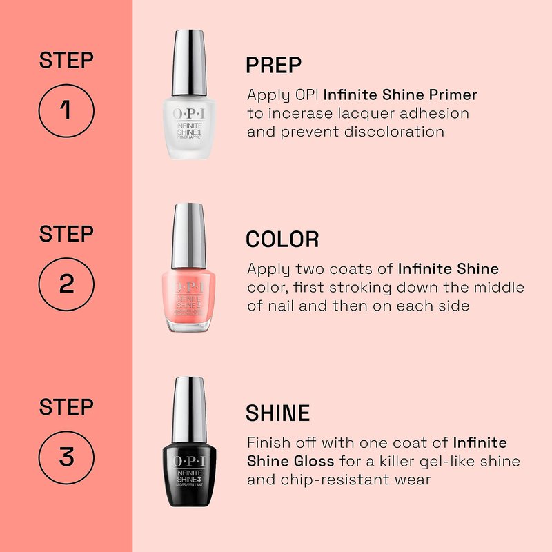 OPI Infinite Shine 2 Long-Wear Nail Lacquer, Sheer Soft Hint of Pink Crème Finish Nude Nail Polish, Up to 11 Days of Wear, Chip Resistant & Fast Drying Gel-Like Polish, Bubble Bath, 0.5 fl oz